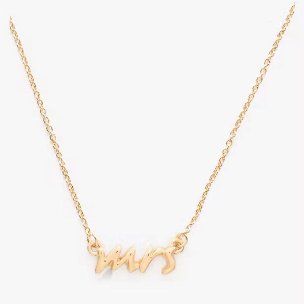 Kate Spade Gold 'Mrs' Necklace